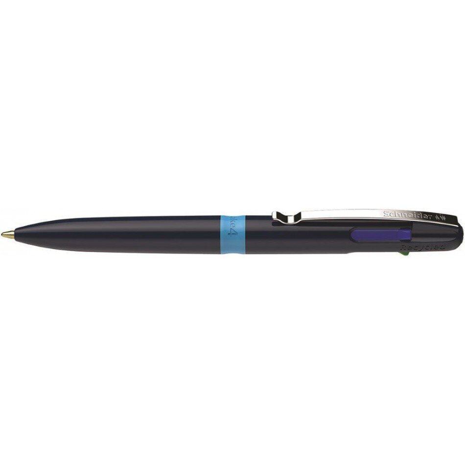 Lodīšu pildspalva TAKE4 4 krāsu, tumši zils korpuss цена и информация | Rakstāmpiederumi | 220.lv
