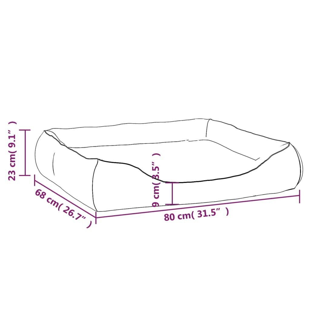 vidaXL suņu dīvāns, tumši zils, 80x68x23 cm, mākslīgā āda cena un informācija | Suņu gultas, spilveni, būdas | 220.lv