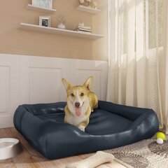vidaXL suņu dīvāns, tumši zils, 80x68x23 cm, mākslīgā āda cena un informācija | Suņu gultas, spilveni, būdas | 220.lv