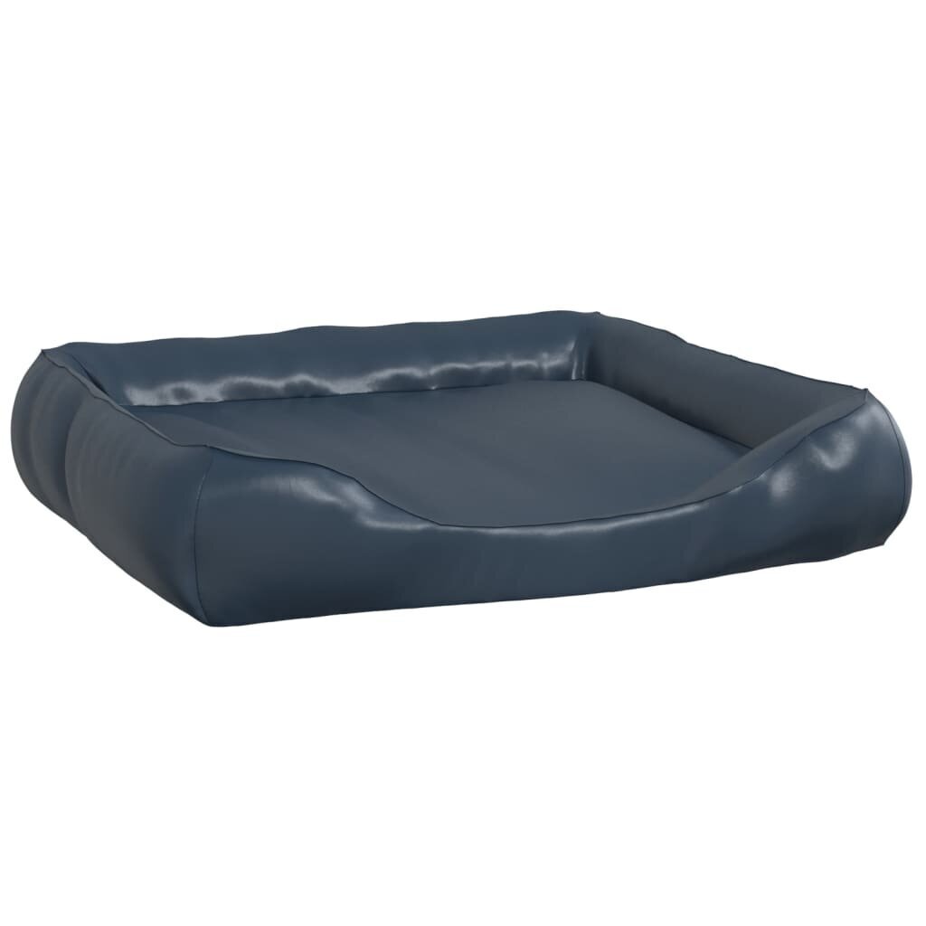 vidaXL suņu gulta, tumši zila, 105x80x25 cm, mākslīgā āda cena un informācija | Suņu gultas, spilveni, būdas | 220.lv