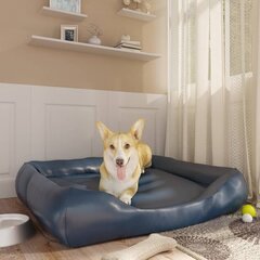 vidaXL suņu gulta, tumši zila, 105x80x25 cm, mākslīgā āda цена и информация | Лежаки, домики | 220.lv
