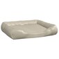 vidaXL suņu gulta, bēša, 105x80x25 cm, mākslīgā āda cena un informācija | Suņu gultas, spilveni, būdas | 220.lv