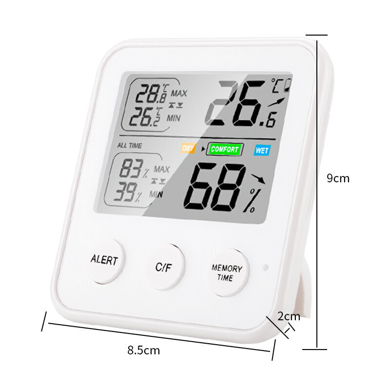 Daudzfunkcionāls iekštelpu termometrs un higrometrs цена и информация | Meteostacijas, āra termometri | 220.lv