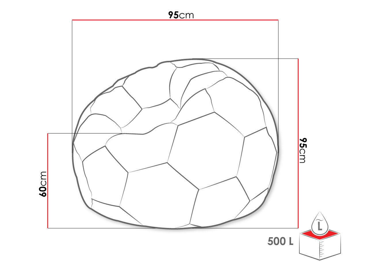 Sēžammaiss Sylvin500L-ecoskora balta/zila цена и информация | Sēžammaisi, pufi | 220.lv