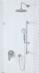 Тропический душ Idealrain Ø200 мм с силиконовыми форсунками, 12 л/мин, серебристый цена и информация | Аксессуары для душа, смесителей | 220.lv