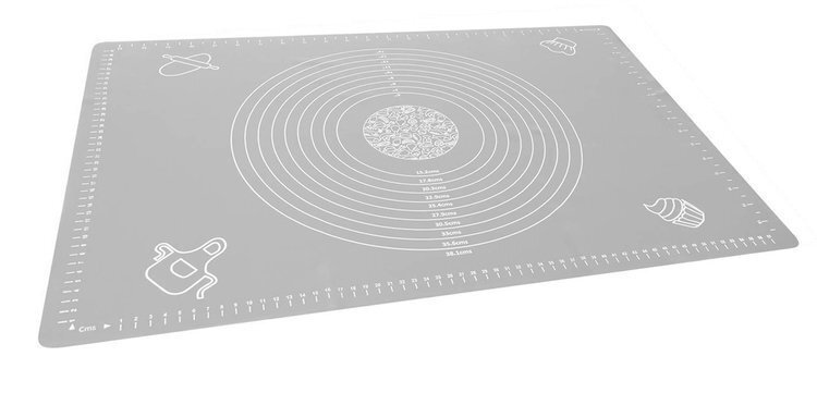 Komplekts: Silikona paklājiņš XL mīklas mīcīšanai un cepšanai 60x40 cm + silikona daudzfunkcionāls tīrīšanas sūklis cena un informācija | Griešanas dēlīši | 220.lv