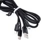 Maxlife 3in1 cable USB - Lightning + USB-C + microUSB 1,0 m 2,1A black nylon cena un informācija | Savienotājkabeļi | 220.lv