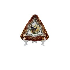Queens Crown porcelāna trīsstūrveida servēšanas bļoda, "Medības" (teteris) sarkanā krāsā Izmērs 20 cm. cena un informācija | Trauki, šķīvji, pusdienu servīzes | 220.lv