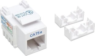 Модуль Keystone Intellinet RJ45 UTP Cat5e белый Punch-Down цена и информация | Кабели и провода | 220.lv