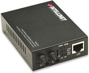 Медиаконвертер Intellinet 10/100Base-TX RJ45 - 100Base-FX ST MM 1310nm цена и информация | Маршрутизаторы (роутеры) | 220.lv