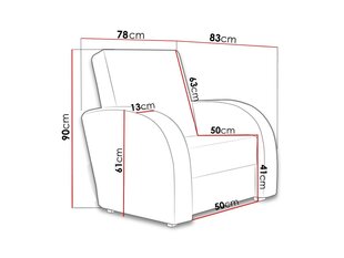 Armchair Perfect II ekoskops Soft 066 + Krēta 07 цена и информация | Кресла в гостиную | 220.lv