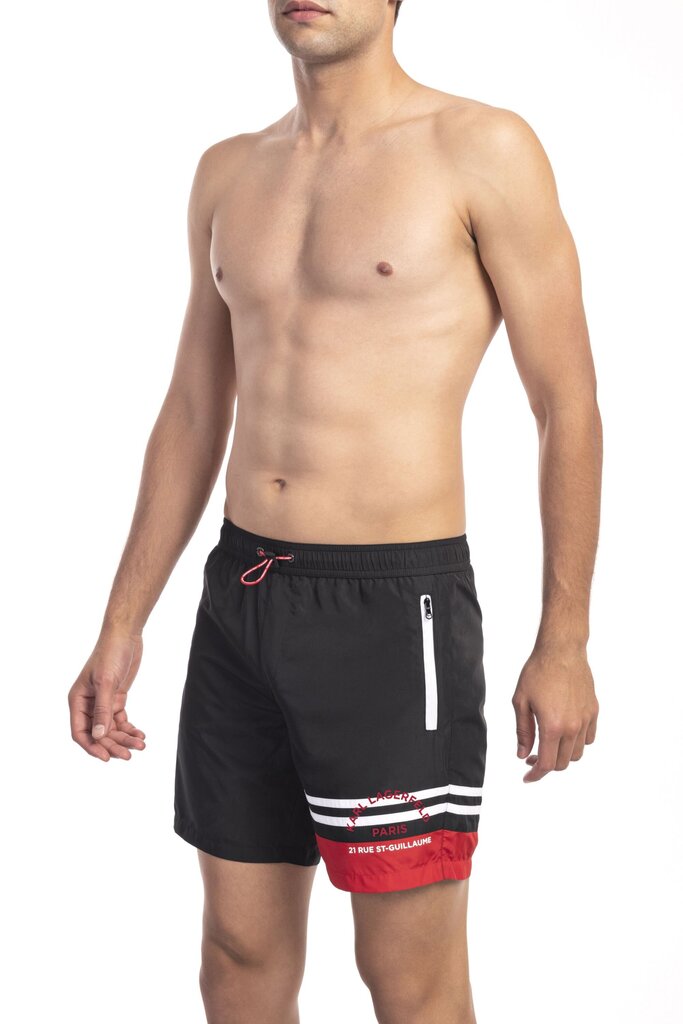 KARL LAGERFELD Pludmales šorti MEDIUM BOARDSHORT BLACK XL cena un informācija | Peldšorti, peldbikses | 220.lv