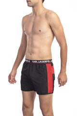 KARL LAGERFELD Pludmales šorti SHORT BOARDSHORT BLACK XL cena un informācija | Peldšorti, peldbikses | 220.lv