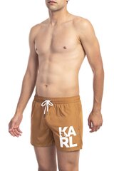 KARL LAGERFELD Pludmales šorti SHORT BOARDSHORT BROWN XXL cena un informācija | Peldšorti, peldbikses | 220.lv