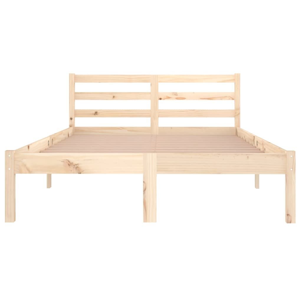 810425 vidaXL Bed Frame Solid Wood Pine 120x200 cm cena un informācija | Gultas | 220.lv