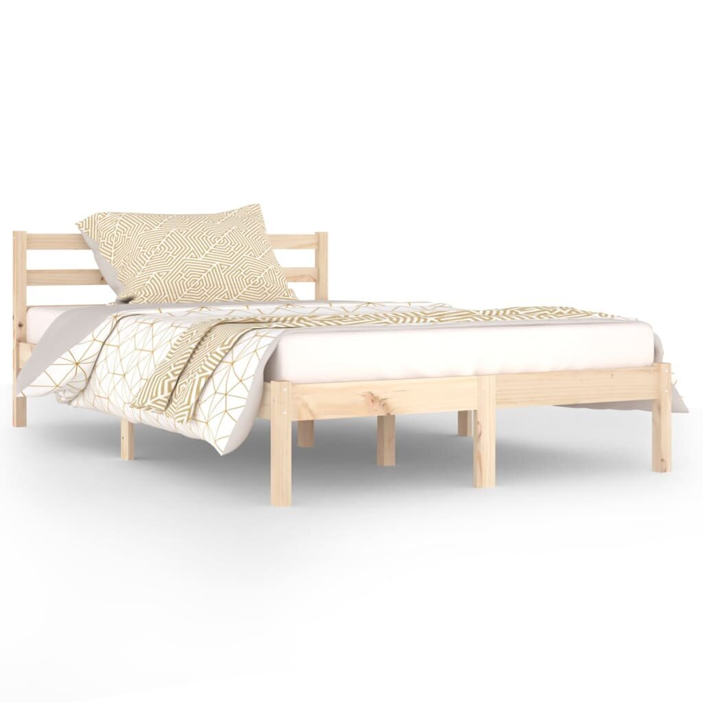 810425 vidaXL Bed Frame Solid Wood Pine 120x200 cm цена и информация | Gultas | 220.lv