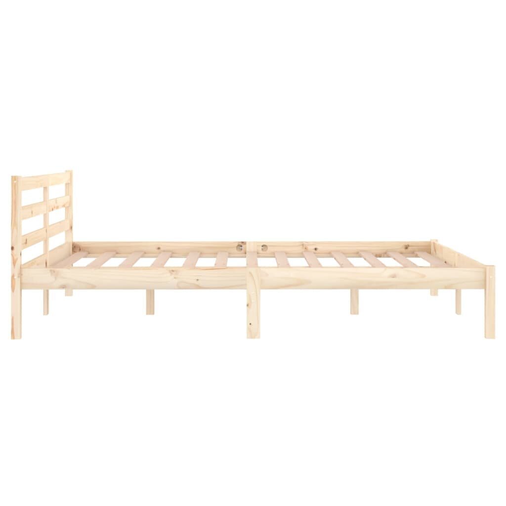 810430 vidaXL Bed Frame Solid Wood Pine 140x200 cm cena un informācija | Gultas | 220.lv