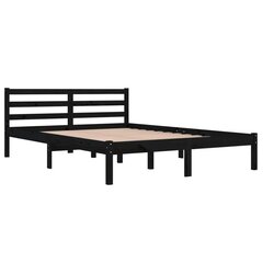 810434 vidaXL Bed Frame Solid Wood Pine 140x200 cm Black цена и информация | Кровати | 220.lv