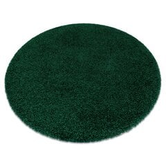 Ковёр круглый Soffi, лохматый, 5 см, бутылочно-зелёный цена и информация | Коврики | 220.lv