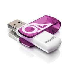 Philips USB 2.0 zibatmiņas disks Vivid Edition (violeta) 64 GB cena un informācija | USB Atmiņas kartes | 220.lv