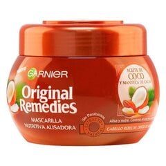 Питательная маска для волос Garnier Alisadora Aceite De Coco Original Remedies Fructis, 300 мл. цена и информация | Распылите крем-спрей на волосы на расстоянии 20-25 см, расчешите их расческой. | 220.lv