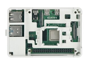 Чехол для Raspberry Pi 4B - белый - MaticBox 4 цена и информация | Электроника с открытым кодом | 220.lv