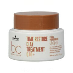 Maska normāliem matiem Schwarzkopf Bonacure Time Restore Clay, 200 ml cena un informācija | Schwarzkopf Smaržas, kosmētika | 220.lv