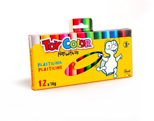 Plastilīns TOY COLOR 12 krāsas цена и информация | Принадлежности для рисования, лепки | 220.lv