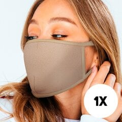 Tekstila divslāņu, atkārtoti lietojamas maskas (1 gab./beige) цена и информация | Первая помощь | 220.lv