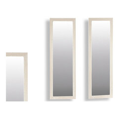 Spogulis Canada 140 x 38 cm koka/stikls balts/sudrabs cena un informācija | Spoguļi | 220.lv