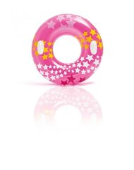 Peldēšanas riņķis 91 cm, INTEX, krāsa rozā cena un informācija | Piepūšamās rotaļlietas un pludmales preces | 220.lv