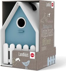 Кормушка-будка для птичек Landhaus, круглогодичное использование, деревенский стиль, Emsa, бело-голубая цена и информация | Скворечники, кормушки, клетки | 220.lv