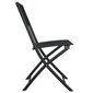 VidaXL saliekami dārza krēsli, 4 gab., melni, tērauds un tekstilēns цена и информация | Dārza krēsli | 220.lv