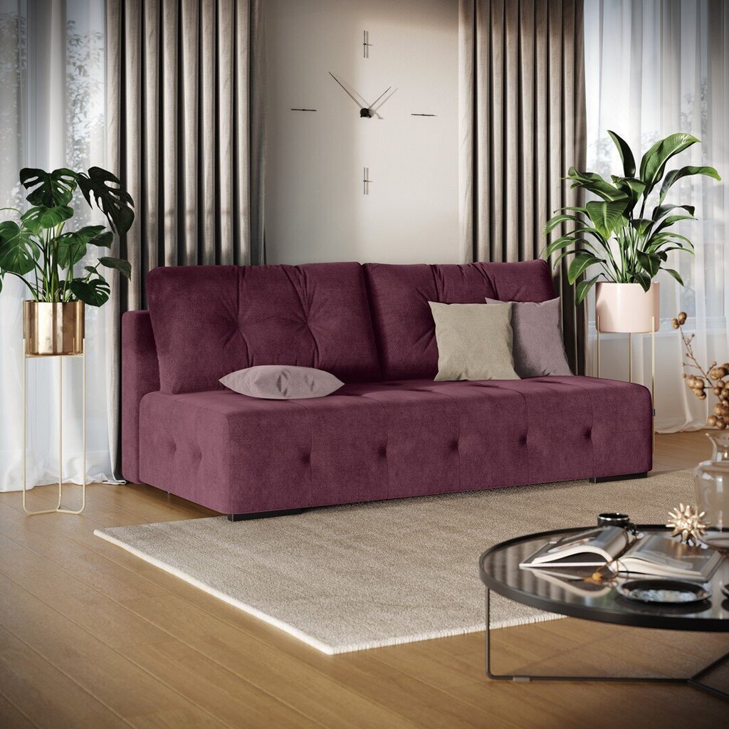 Trīsvietīgs dīvāns Homede Farina, sarkans cena un informācija | Dīvāni | 220.lv