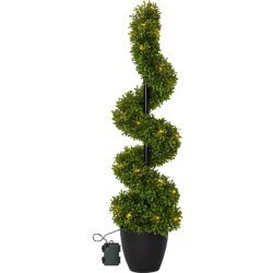 Dekoratīvs koks zaļ&scaron; 90cm 30LED 3xAA Buxbom 606-83 цена и информация | Ziemassvētku dekorācijas | 220.lv