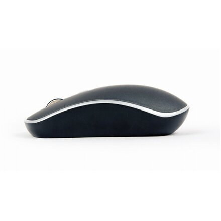 MOUSE USB OPTICAL WRL BLACK/SILVER MUSW-4B-06-BS GEMBIRD цена и информация | Peles | 220.lv