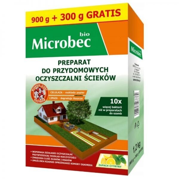 Bioaktivators BROS Microbec sadzīves notekūdeņu attīrīšanas iekārtām цена и информация | Mikroorganismi, baktērijas | 220.lv