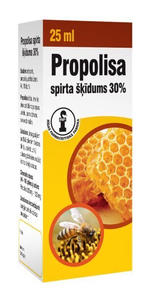 Uztura bagātinātājs - propolisa spirta šķīdums RFF 30%, 25 ml cena un informācija | Vitamīni, preparāti, uztura bagātinātāji imunitātei | 220.lv