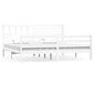 vidaXL gultas rāmis, balts masīvkoks, 180x200 cm, 6FT, liels izmērs cena un informācija | Gultas | 220.lv