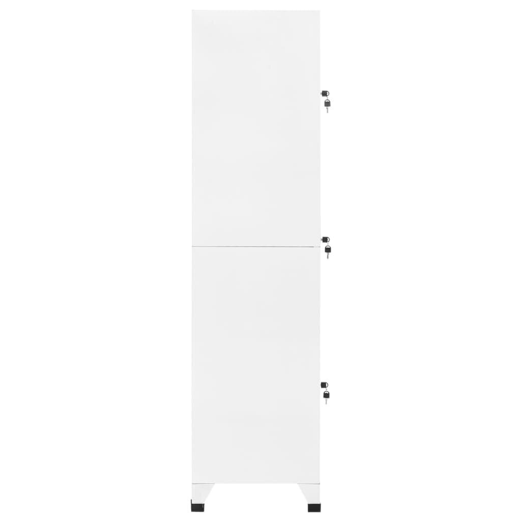 vidaXL ģērbtuves skapis, balts, 38x45x180 cm, tērauds cena un informācija | Skapīši viesistabai | 220.lv