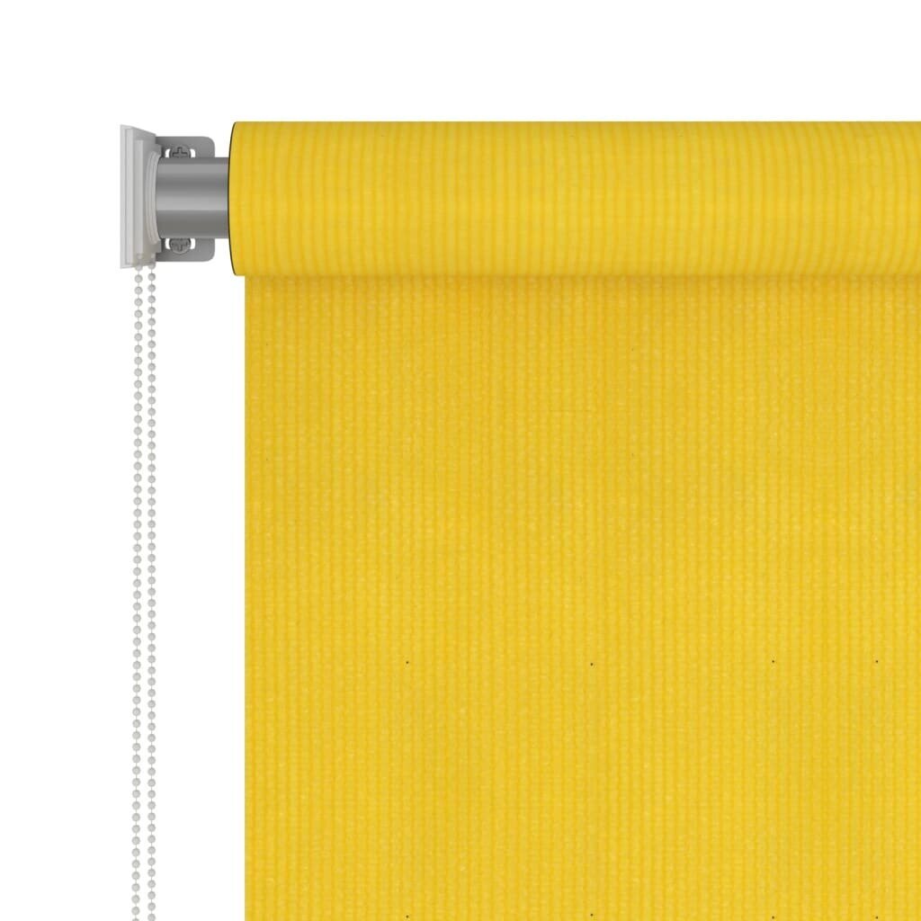 vidaXL āra ruļļu žalūzijas, 60x140 cm, dzeltenas, HDPE цена и информация | Žalūzijas | 220.lv