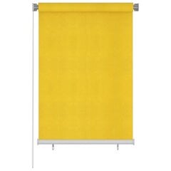 vidaXL āra ruļļu žalūzijas, 100x140 cm, dzeltenas, HDPE cena un informācija | Žalūzijas | 220.lv