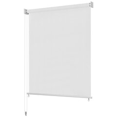 vidaXL āra ruļļu žalūzijas, baltas, 60x140 cm, HDPE cena un informācija | Žalūzijas | 220.lv