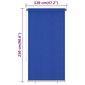 vidaXL āra ruļļu žalūzijas, 120x230 cm, zilas, HDPE cena un informācija | Žalūzijas | 220.lv