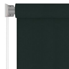 vidaXL āra ruļļu žalūzijas, 120x140 cm, tumši zaļas, HDPE цена и информация | Жалюзи | 220.lv