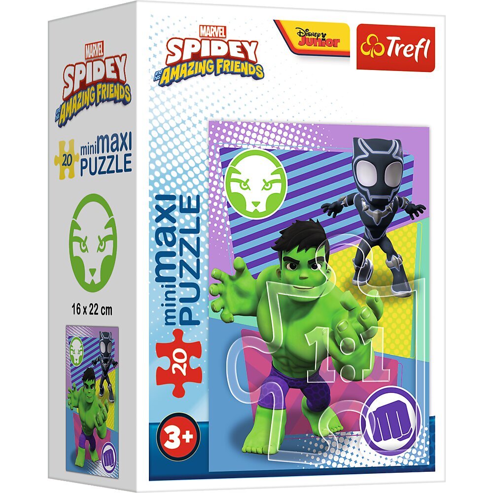 TREFL SPIDER-MAN Mini Maxi puzle Spidey, 20 gab. cena un informācija | Puzles, 3D puzles | 220.lv