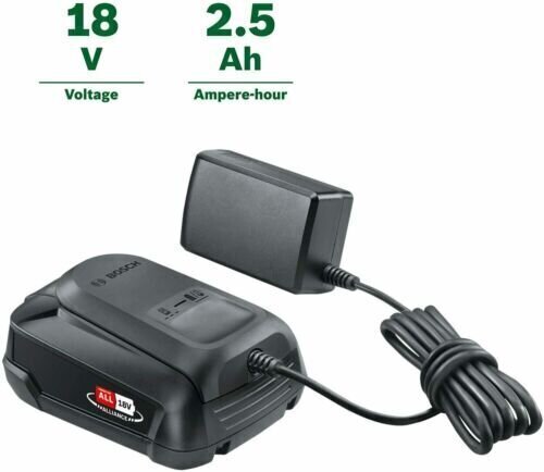 Bosch Starter Set, mājas un dārza sākuma komplekts kartona kastē (1x 2.5 Ah akumulātors + 18 V lādētājs) cena un informācija | Akumulatori, lādētāji un piederumi | 220.lv