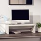 vidaXL monitora paliktnis, balts, 50x27x15 cm, priedes masīvkoks cena un informācija | TV galdiņi | 220.lv