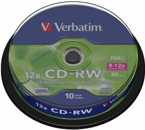 CD-RW diski Verbatim 43480 цена и информация | Vinila plates, CD, DVD | 220.lv