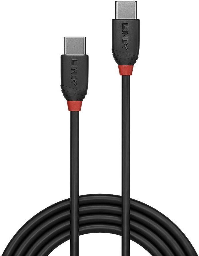 CABLE USB3.2 C-C 1M/BLACK 36906 LINDY cena un informācija | Savienotājkabeļi | 220.lv